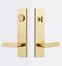 Bowman Brass Lever Exterior Door Set, Aged Brass