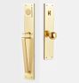 Tabor D-Handle & Ball Knob Exterior Door Set, Left-Handed - Aged Brass