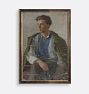 Young Man Framed Reproduction Wall Art Print, 23" x 33" - Antique Wood Cap Frame