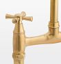 Miramar Cross Handle Bridge Kitchen Faucet