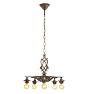 Vintage Classical Revival Chandelier 5 Arm Cast Iron