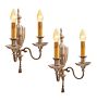 Vintage Pair Romance Revival Sconce Double Candle Light Decorative Reeding 