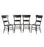 Vintage set of 4 Matching Wood Dining Chairs in Original Finish