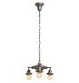 Vintage Classical Revival Chandelier 3 Light Bare Bulb