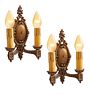 Vintage Revival Double Sconce Pair of 2 Candle Iron