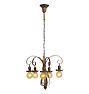Vintage Romance Revival Chandelier Five Swirl Arm Leaf Motif