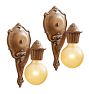 Vintage Pair Romance Revival Sconce Single Arm Globe Shade 