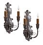 Vintage Pair Sconce classical revival 2 light candle