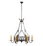 Vintage Spanish Revival Chandelier 3 Light Aladdin Pan