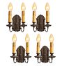 Vintage Classical Revival Double Sconces Set of 4 Candle