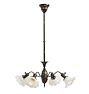 Vintage Victorian Chandeliers 4 Arm Japanned Copper Finish