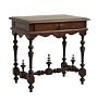 Vintage Louis XIII Dark Walnut Single-Drawer Side Table