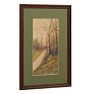 Vintage Painting of Scenic Trees Landscape