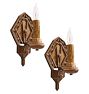 Vintage Pair Art Deco Sconce Brass 