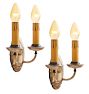 Vintage Pair Revival Double Sconce Silver Candle