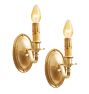 Vintage Pair Traditional Sconce Oval Single Candle Light