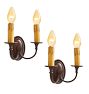 Vintage Pair Traditional Sconce Double Candle Light