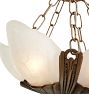 Vintage Art Deco Chandelier Slipper Shade 5 Light