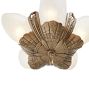 Vintage Art Deco Chandelier Slipper Shade 5 Light