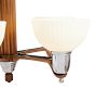 Vintage Art Deco Chandelier Streamline 5 Light Cup Shades