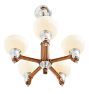Vintage Art Deco Chandelier Streamline 5 Light Cup Shades
