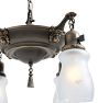 Vintage Classical Revival Chandelier 4 Light Aladdin Pan