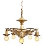 Vintage Classical Revival Chandelier 5 Light with Center hub