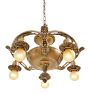 Vintage Classical Revival Chandelier 5 Light with Center hub