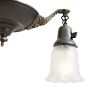 Vintage Classical Revival Chandelier Two Arm Etched Shades