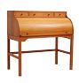 Vintage Midcentury Modern Andreas Hansen Pine Wood Roll Top Desk