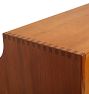 Vintage Midcentury Modern Andreas Hansen Pine Wood Roll Top Desk