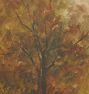 Vintage Painting of Scenic Trees Landscape in Watercolor
