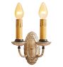 Vintage Pair Revival Double Sconce Silver Candle