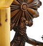 Vintage Pair Romance Revival Sconce Double Candle Light Floral Backplate
