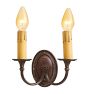 Vintage Pair Traditional Sconce Double Candle Light