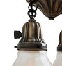 Vintage Pendant Colonial Revival 2 Light Lions Head
