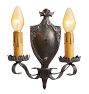 Vintage Revival Double Sconce Pair of 2 Candle Iron