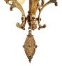 Vintage Romance Revival Chandelier 6 Arm Bare Bulb Floral