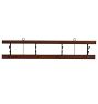 Vintage Small Wood Hook Rack with Rotating Hooks