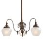 Vintage Victorian Chandelier 3 Arm