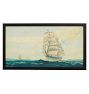 Vintage Painting of Sailboats in Seascape