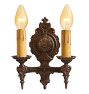 Vintage Set Romance Revival Sconce One Single and Two Doubles Candle Light Decorative Motif