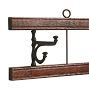 Vintage Small Wood Hook Rack with Rotating Hooks
