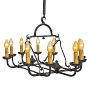 Vintage Spanish Revival Chandelier 10 Light Twist Arm