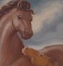 Filly and Colt by Frank Stamato Framed Reproduction Wall Art Print
