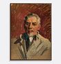 Self-Portrait of William De Leftwich Dodge Framed Reproduction Wall Art Print, 21" x 29" - Walnut Finished Wood Float Frame