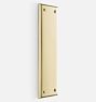 Putman Classic Push Plate, Lacquered Brass