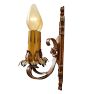 Pair of Vintage Romance Revival Double Candle Sconces with Vibrant Polychrome Highlights