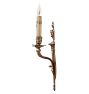 Vintage Brass Classical Revival Double Candle Sconces