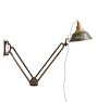 Vintage Industrial Wall-Mount Exam Light with Mirrored Parallax Shade